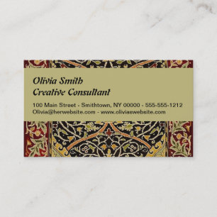 William Morris Classic Carpet Art Print Design Business Card