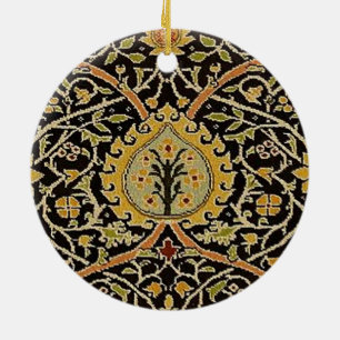 William Morris Classic Carpet Art Print Design Ceramic Tree Decoration