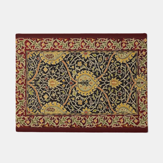 William Morris Classic Carpet Art Print Design Doormat (Front)
