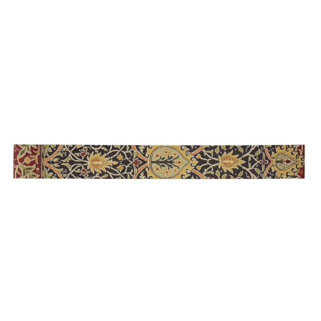 William Morris Classic Carpet Art Print Design Satin Ribbon (Front)