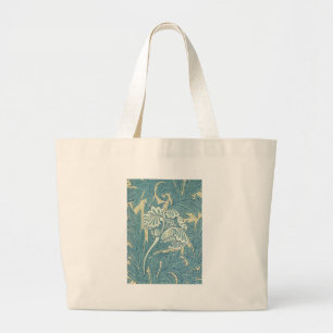 William Morris Classic Tulip Blue Floral Large Tote Bag