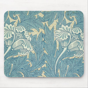 William Morris Classic Tulip Blue Floral Mouse Pad