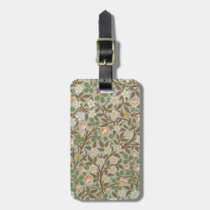 William Morris Clover Botanical Flower Luggage Tag