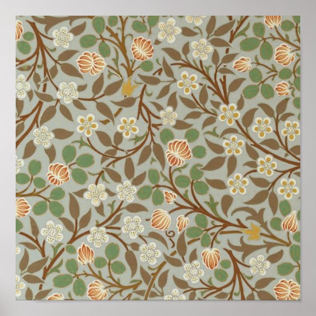 William Morris Clover Botanical Flower Poster (Front)