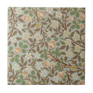 William Morris Clover Botanical Flower Tile