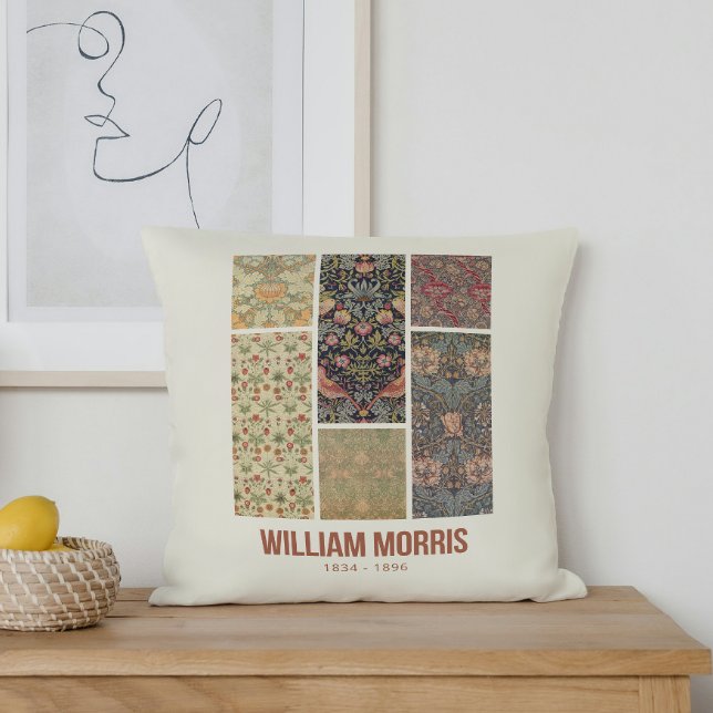 William Morris Collected Art Pattern Collage Cushion (Creator Uploaded)