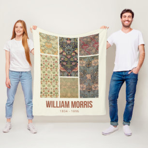 William Morris Collected Art Pattern Collage Fleece Blanket