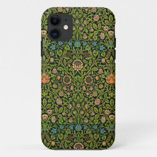 William Morris - Columbine, dark green, Case-Mate Case-Mate iPhone Case