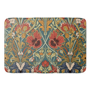William Morris Compton Floral Art Nouveau Pattern Bath Mat