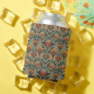 William Morris Compton Floral Art Nouveau Pattern Can Cooler