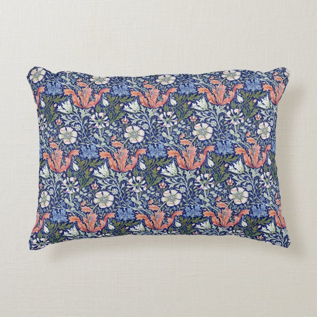 William Morris Compton Floral Art Nouveau Pattern Decorative Cushion (Front)