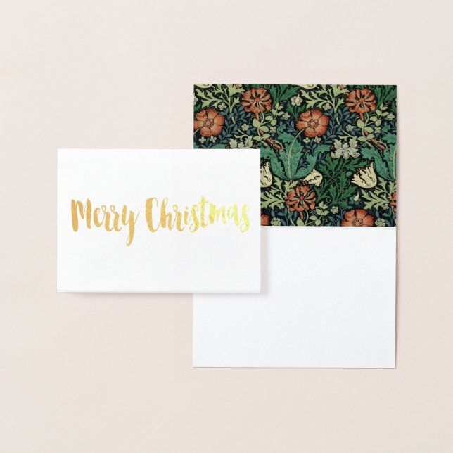 William Morris Compton Floral Art Nouveau Pattern Foil Card (Display)