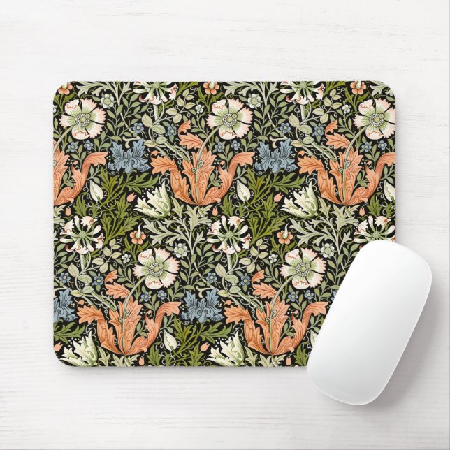 William Morris Compton Floral Art Nouveau Pattern Mouse Pad (With Mouse)