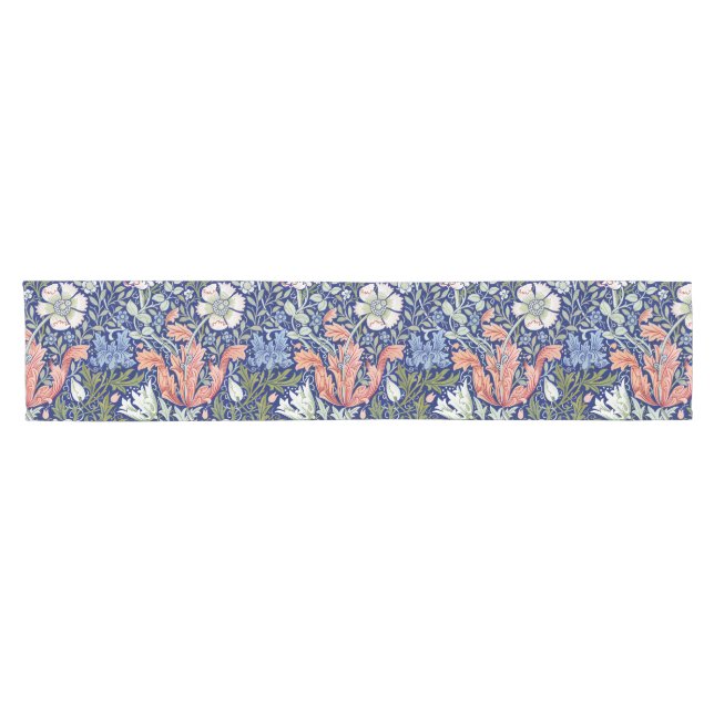 William Morris Compton Floral Art Nouveau Pattern Short Table Runner (Horizontal)