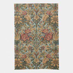 William Morris Compton Floral Art Nouveau Pattern Tea Towel