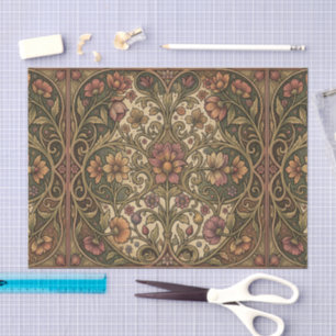 William Morris Compton Floral Art Nouveau Pattern Tissue Paper