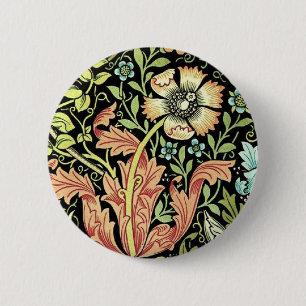 William Morris Compton Wallpaper Classic 6 Cm Round Badge
