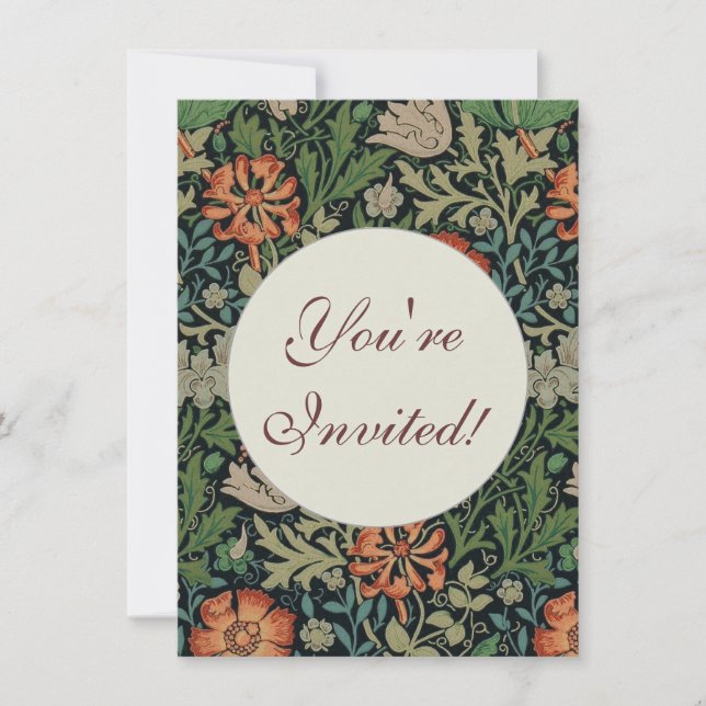 William Morris Compton Wallpaper Classic Invitation (Front)