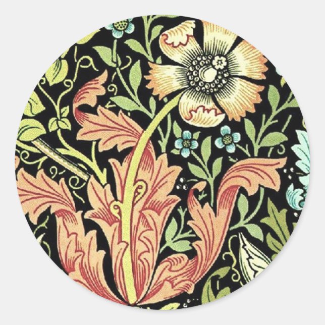 William Morris Compton Wallpaper Classic Round Sticker (Front)