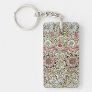 William Morris Corncockle Botanical Vine Floral Key Ring