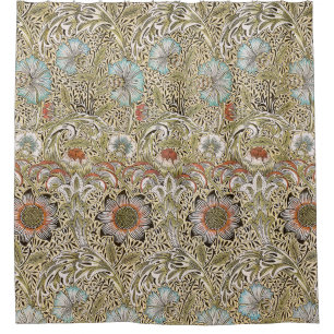 William Morris Corncockle Botanical Vine Floral Shower Curtain