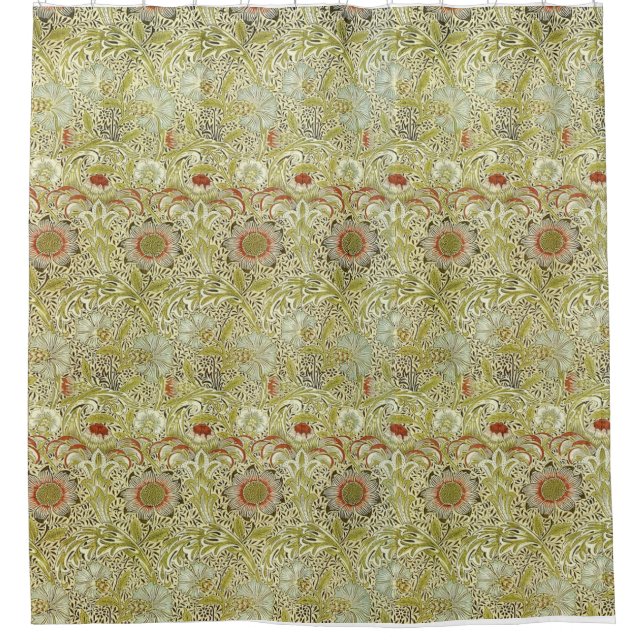 William Morris Corncockle Shower Curtain (Front)