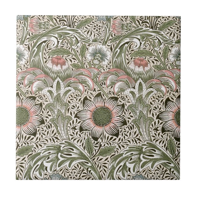 William Morris Corncockle Tile (Front)