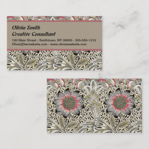 William Morris Corncockle wallpaper floral Business Card