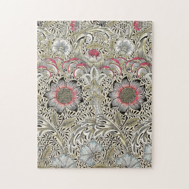 William Morris Corncockle wallpaper floral  Jigsaw Puzzle (Vertical)