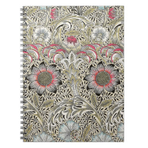 William Morris Corncockle wallpaper floral  Notebook