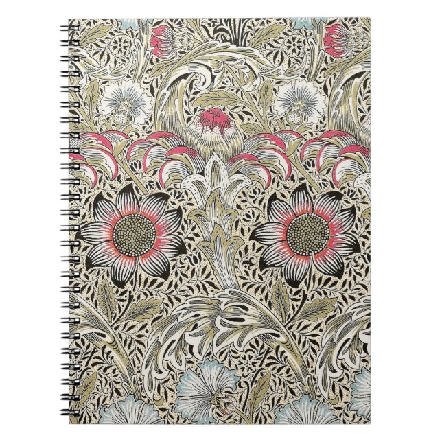 William Morris Corncockle wallpaper floral  Notebook (Front)