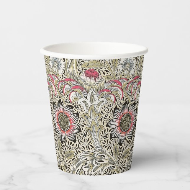 William Morris Corncockle wallpaper floral  Paper Cups (Front)