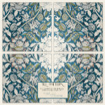 William Morris Craftsman Era Vintage Sketch LEFT Tile<br><div class="desc">LEFT SIDE FOR PATTERN: ORDER EQUAL NUMBERS OF LEFT & RIGHT SIDE TILE. NOTE: INSTALLATION RECOMMENDATIONS BELOW. These tiles were created from a Museum image of vintage watercolor and gouache painted Craftsmen era art sketches. These William Morris designs include pencil sketch elements and guidelines that show the intricate process of...</div>