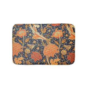 William Morris Cray Floral Art Nouveau Pattern Bath Mat