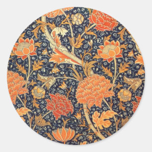 William Morris Cray Floral Art Nouveau Pattern Classic Round Sticker