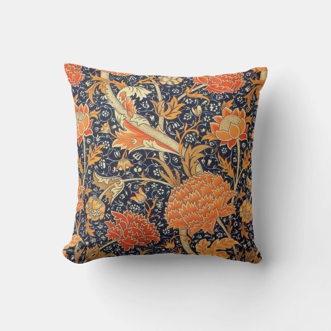William Morris Cray Floral Art Nouveau Pattern Cushion (Front)