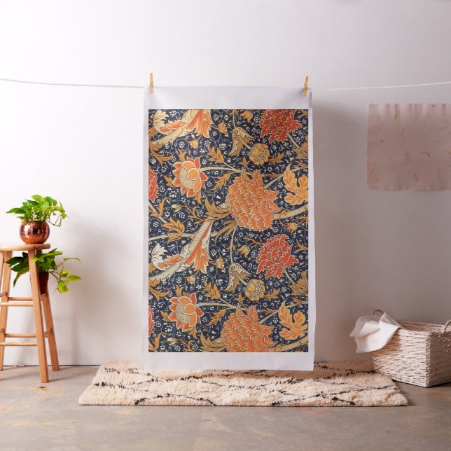 William Morris Cray Floral Art Nouveau Pattern Fabric (In Situ)