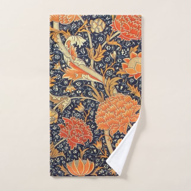 William Morris Cray Floral Art Nouveau Pattern Hand Towel (Hand Towel)