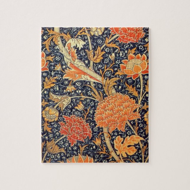 William Morris Cray Floral Art Nouveau Pattern Jigsaw Puzzle (Vertical)