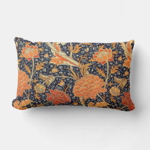 William Morris Cray Floral Art Nouveau Pattern Lumbar Cushion