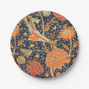 William Morris Cray Floral Art Nouveau Pattern Paper Plate