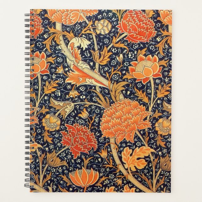 William Morris Cray Floral Art Nouveau Pattern Planner (Front)