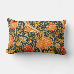 William Morris Cray Floral Pattern Vintage Lumbar Cushion