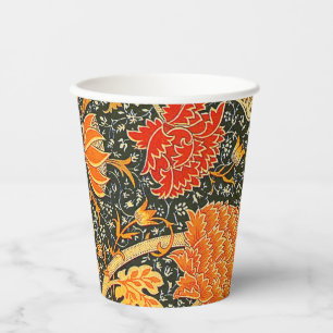 William Morris Cray Floral Pattern Vintage Paper Cups