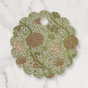William Morris Cray Sage Flower Floral Botanical Favour Tags