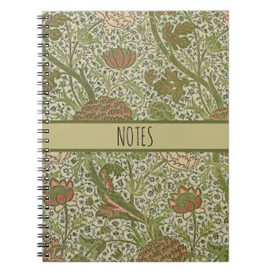 William Morris Cray Sage Flower Floral Botanical Notebook