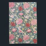 William Morris Cray Vintage Blossom Floral Design Tea Towel<br><div class="desc">This exquisite artwork draws inspiration from the William Morris Cray pattern, a timeless design created between 1884 and 1917. Originally developed for his collection of English flower wallpapers, this piece showcases a rich, old-world floral aesthetic. The design is filled with intricate, detailed flowers and lush greenery, reflecting the Victorian era’s...</div>