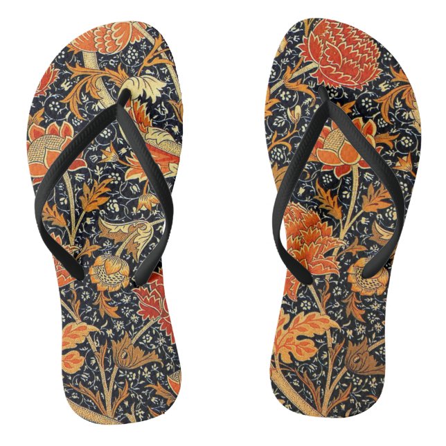 William Morris - Cray, vintage pattern Flip Flops (Footbed)