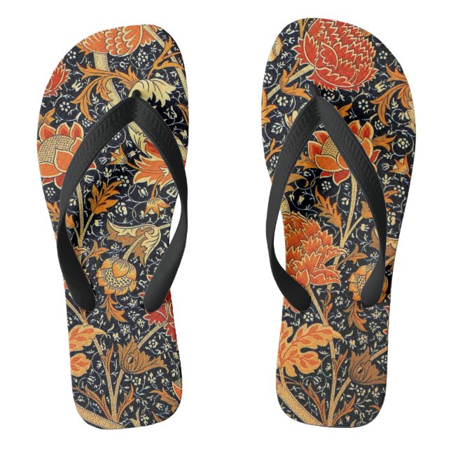 William Morris - Cray, vintage pattern Jandals (Footbed)