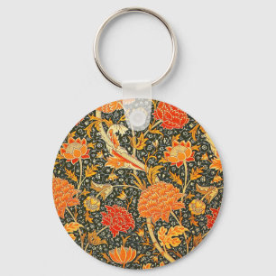 William Morris Cray Wallpaper Flower Pattern Key Ring